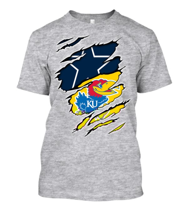 Dallas Cowboys Kansas Jayhawks Unique Blend T-Shirt