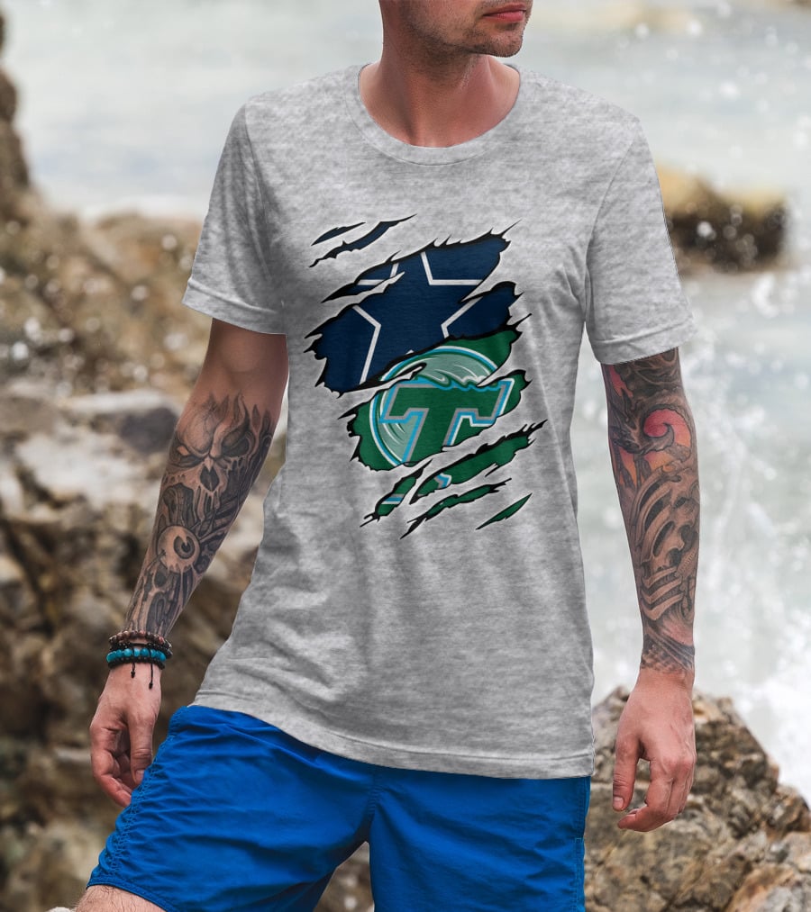 Cowboys Tulane Tornado Waves Star T-Shirt