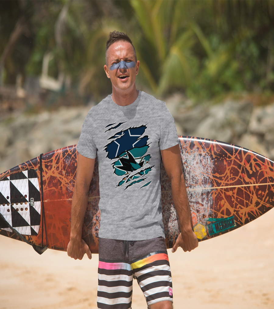 Dallas Cowboys San Jose Sharks Fan Crossover T-Shirt
