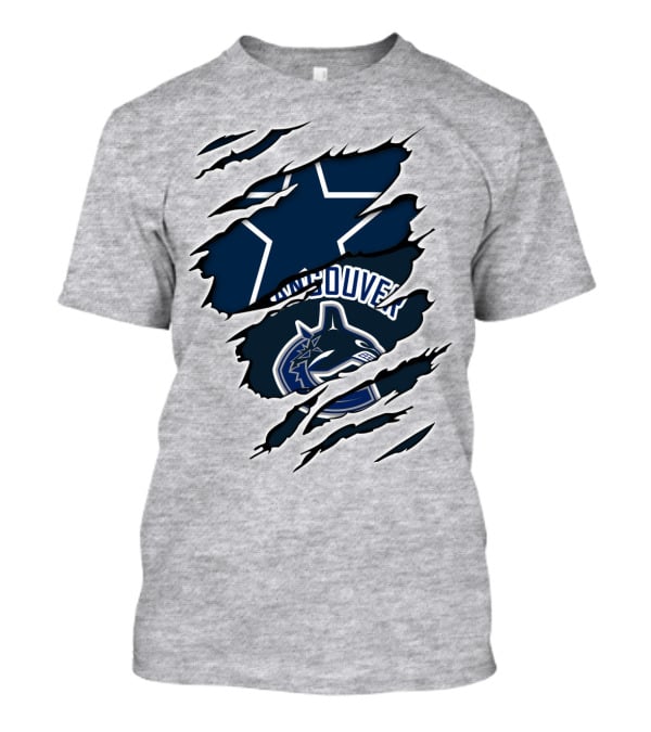 Cowboys Canucks Vancouver Star Claw Marks T-Shirt