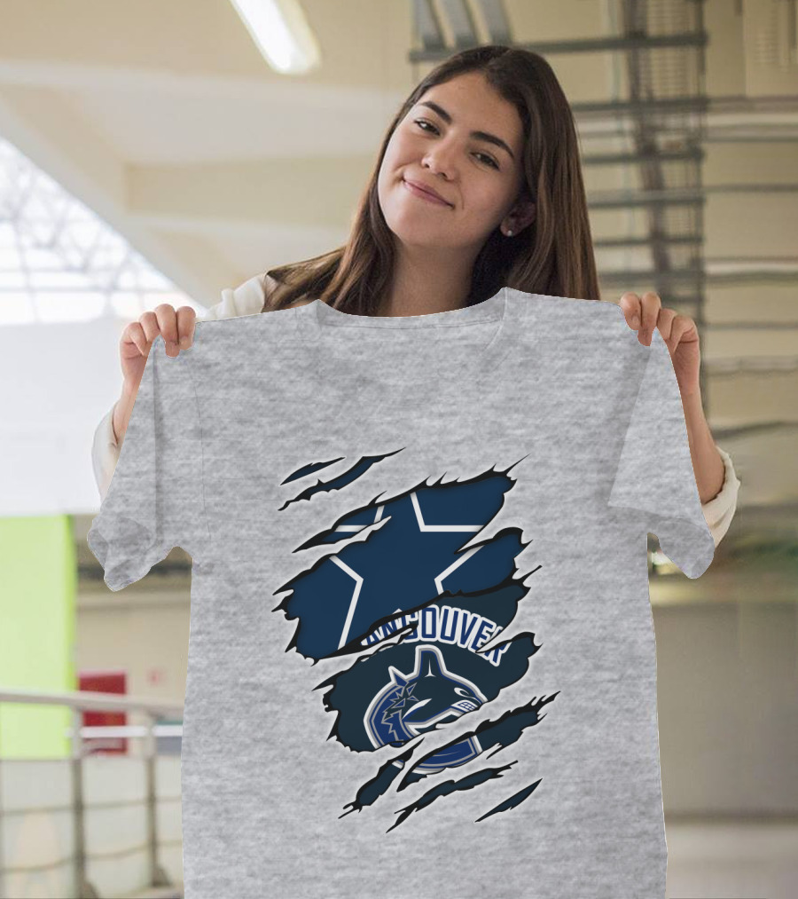 Cowboys Canucks Vancouver Star Claw Marks T-Shirt