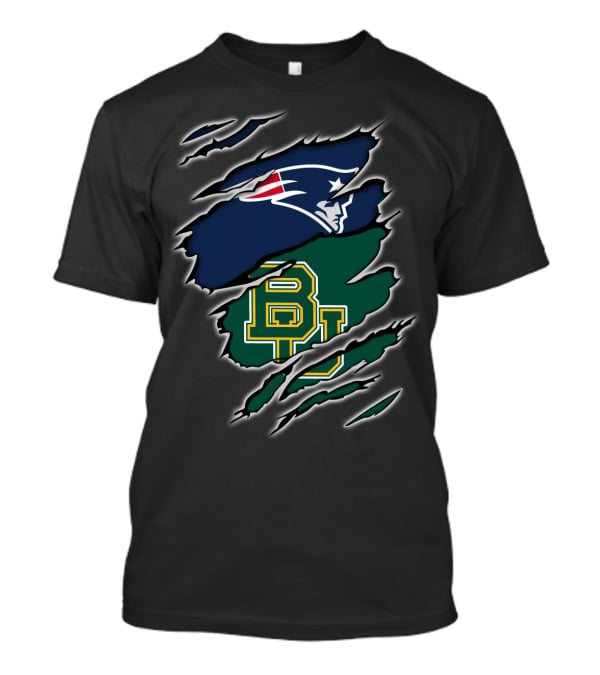 New England Patriots Baylor Bears Logo Fusion T-Shirt