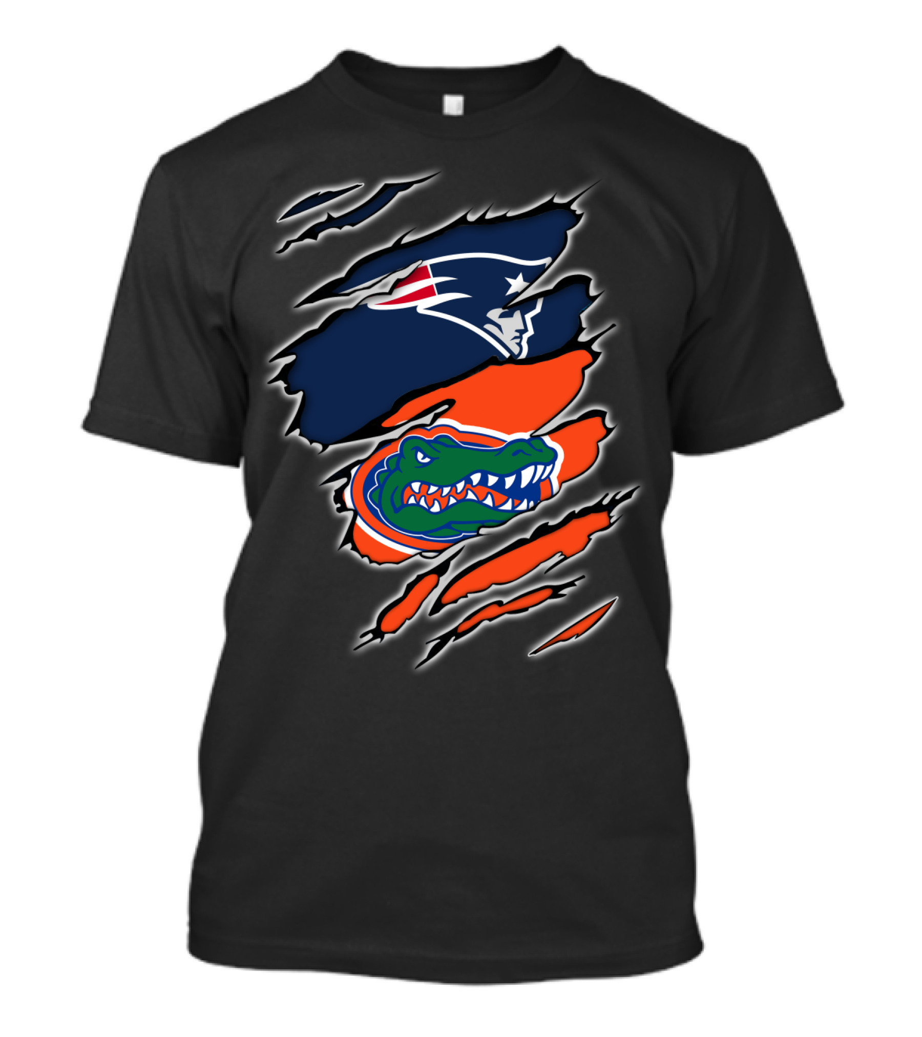 New England Patriots And Florida Gators Logo Collaboration T-Shirt