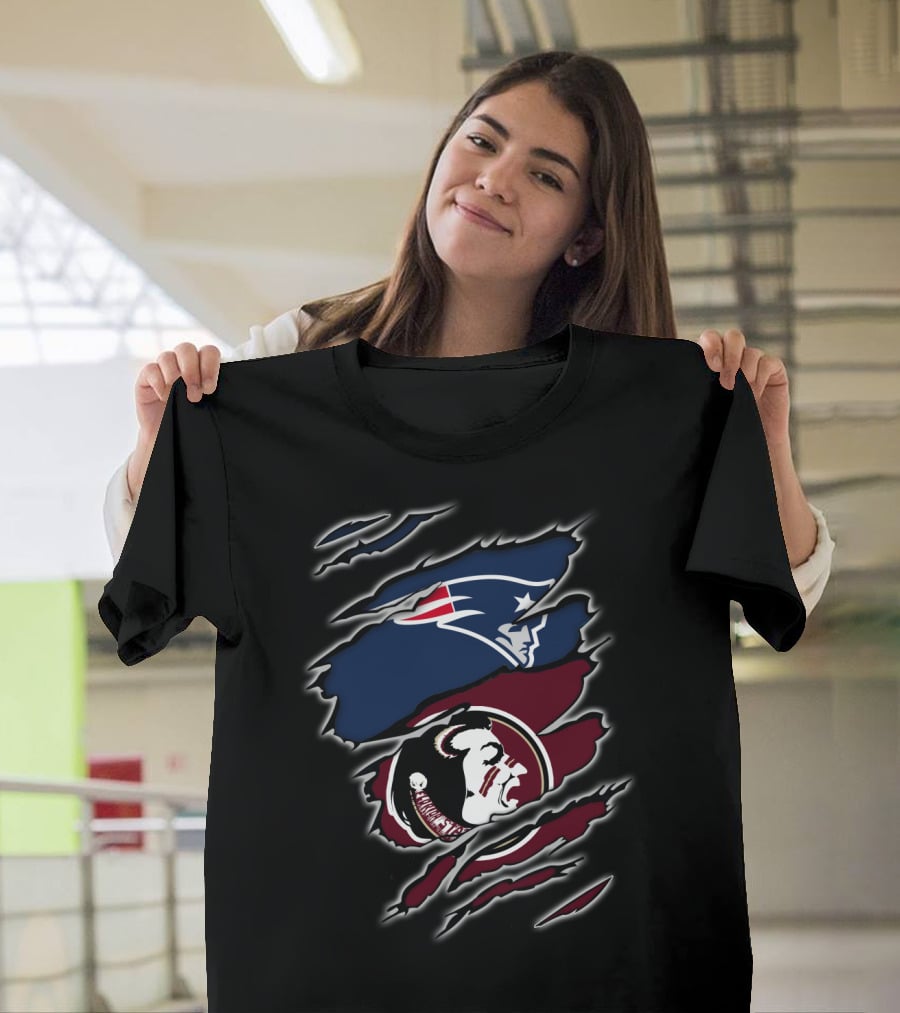 Patriots Seminoles Logo Fusion T-Shirt