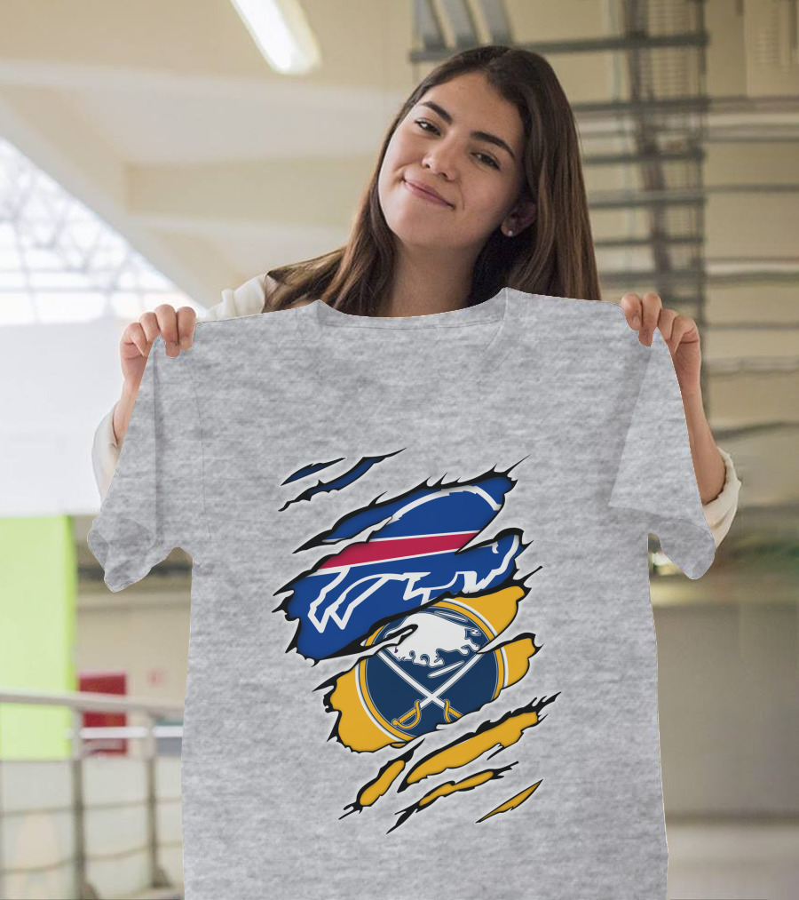 Buffalo Bills Sabres Logo Combo T-Shirt