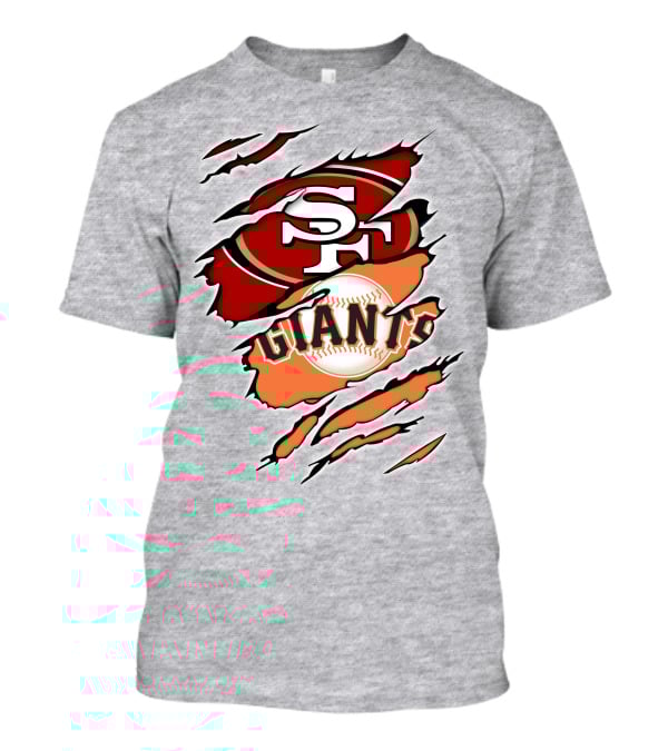 Giants Sf 49ers Baseball Football Combination T-Shirt