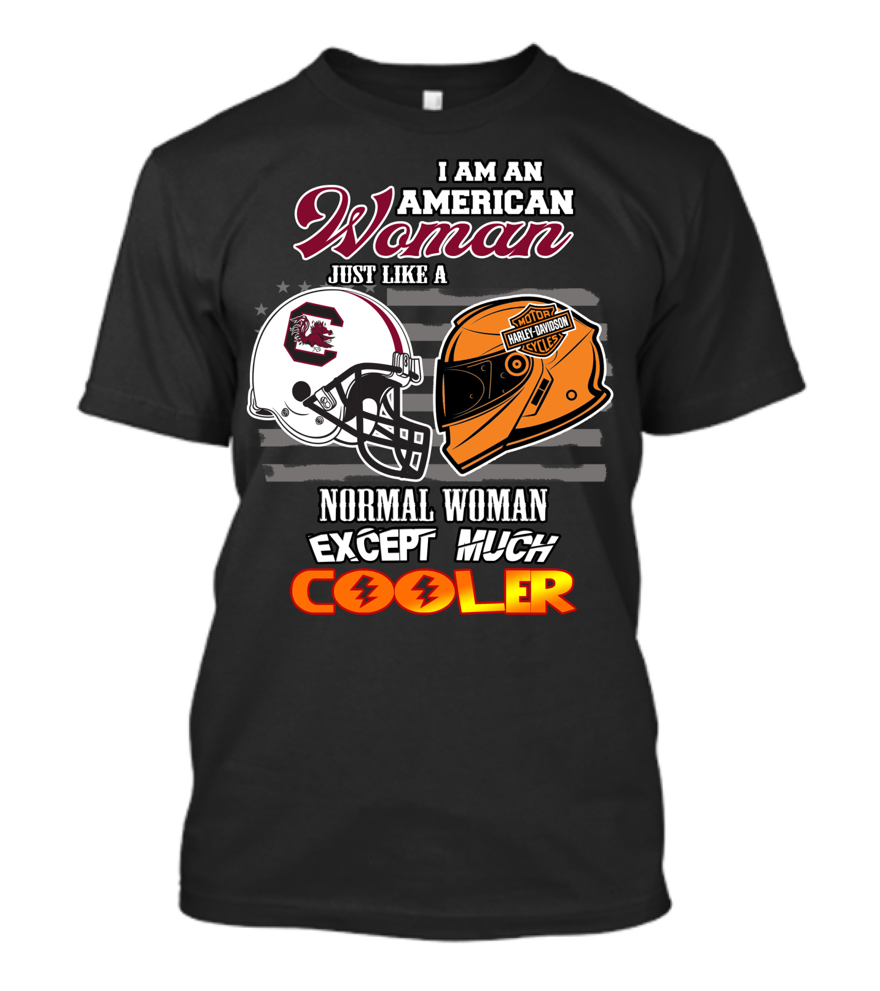 American Woman Gamecocks Harley Davidson Cooler T-Shirt