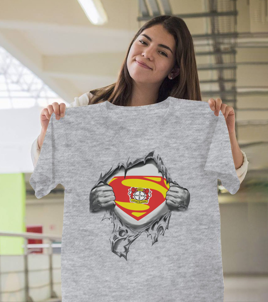Superman Bayer 04 Leverkusen DFL Logo Tear T-Shirt