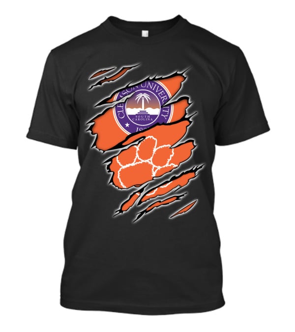 Clemson University South Carolina Paw Claw Marks T-Shirt