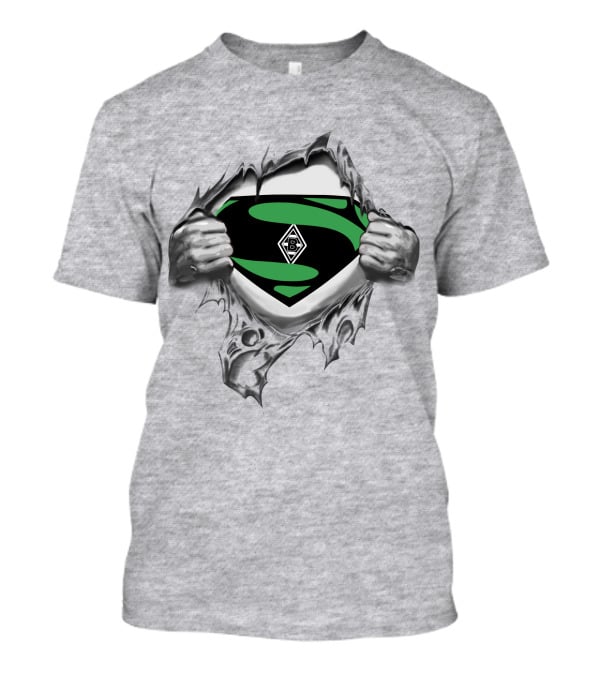 Borussia Monchengladbach B Logo Superman Crest Reveal Iconic Heroic T-Shirt