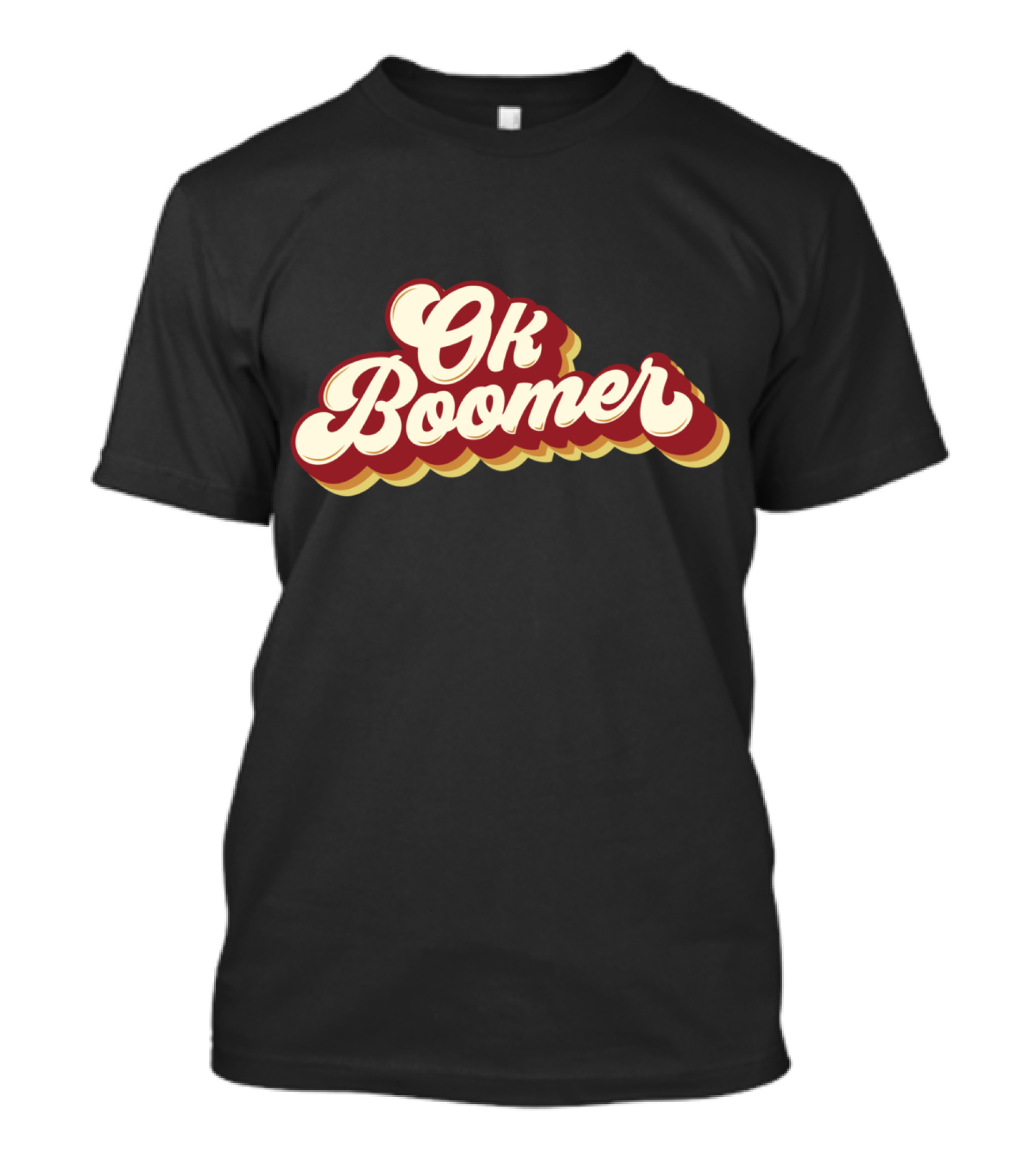 Ok Boomer Funny Meme Vintage Style Retro Typography T-Shirt