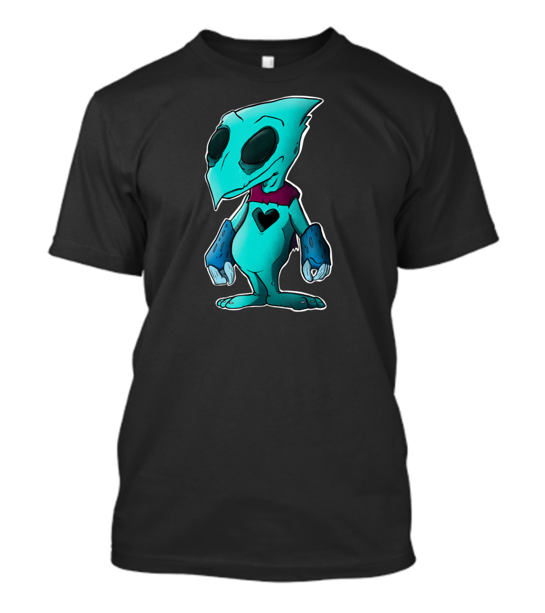 Heartless Kingdom Hearts Blue Creature With Heart T-Shirt