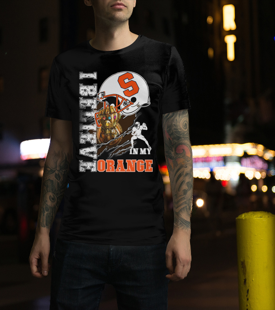 I Believe In My Orange Infinity Gauntlet Football S Helmet Fan T-Shirt