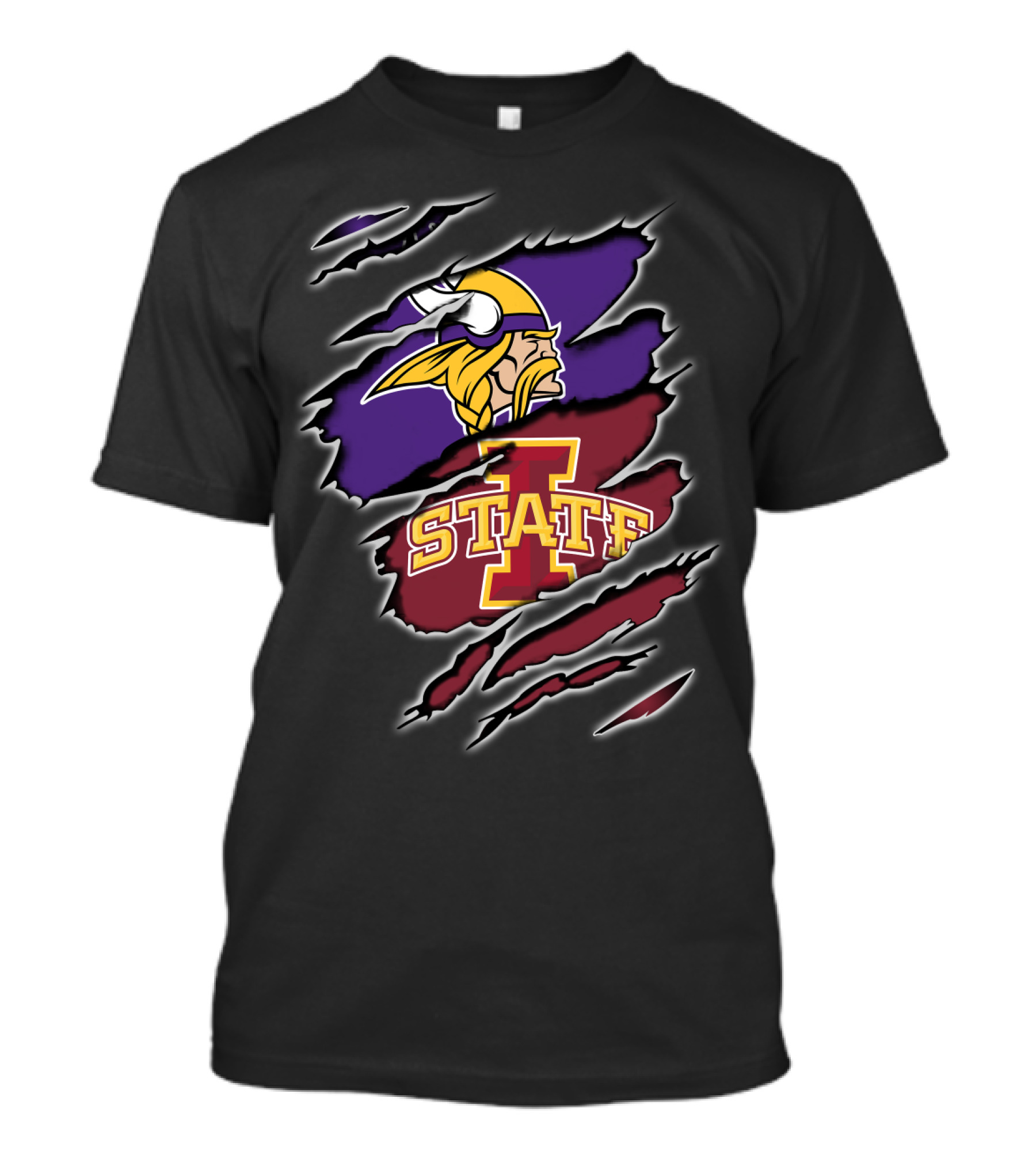 Minnesota Vikings Iowa State Cyclones Logos T-Shirt