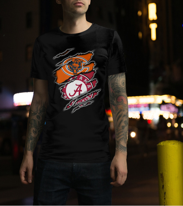Chicago Bears Alabama Crimson Tide Crossover T-Shirt