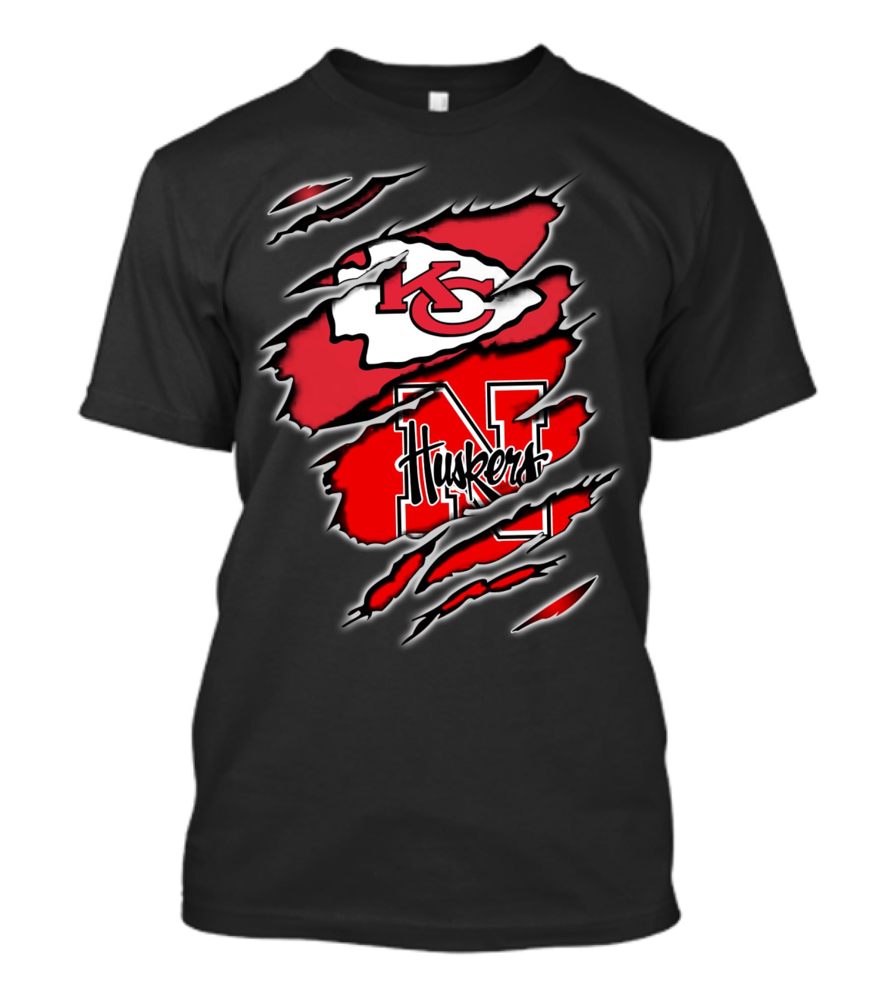 Chiefs KC Huskers Nebraska N Football T-Shirt