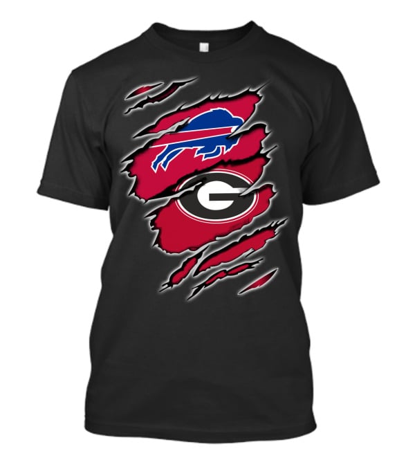 Buffalo Bills Georgia Bulldogs Claw Marks T-Shirt