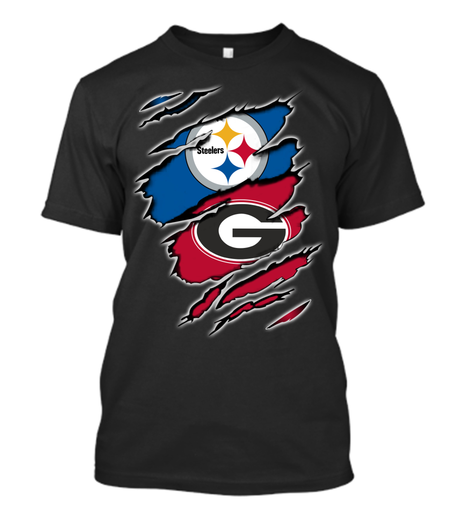 Steelers Georgia Bulldogs Fan Combo T-Shirt
