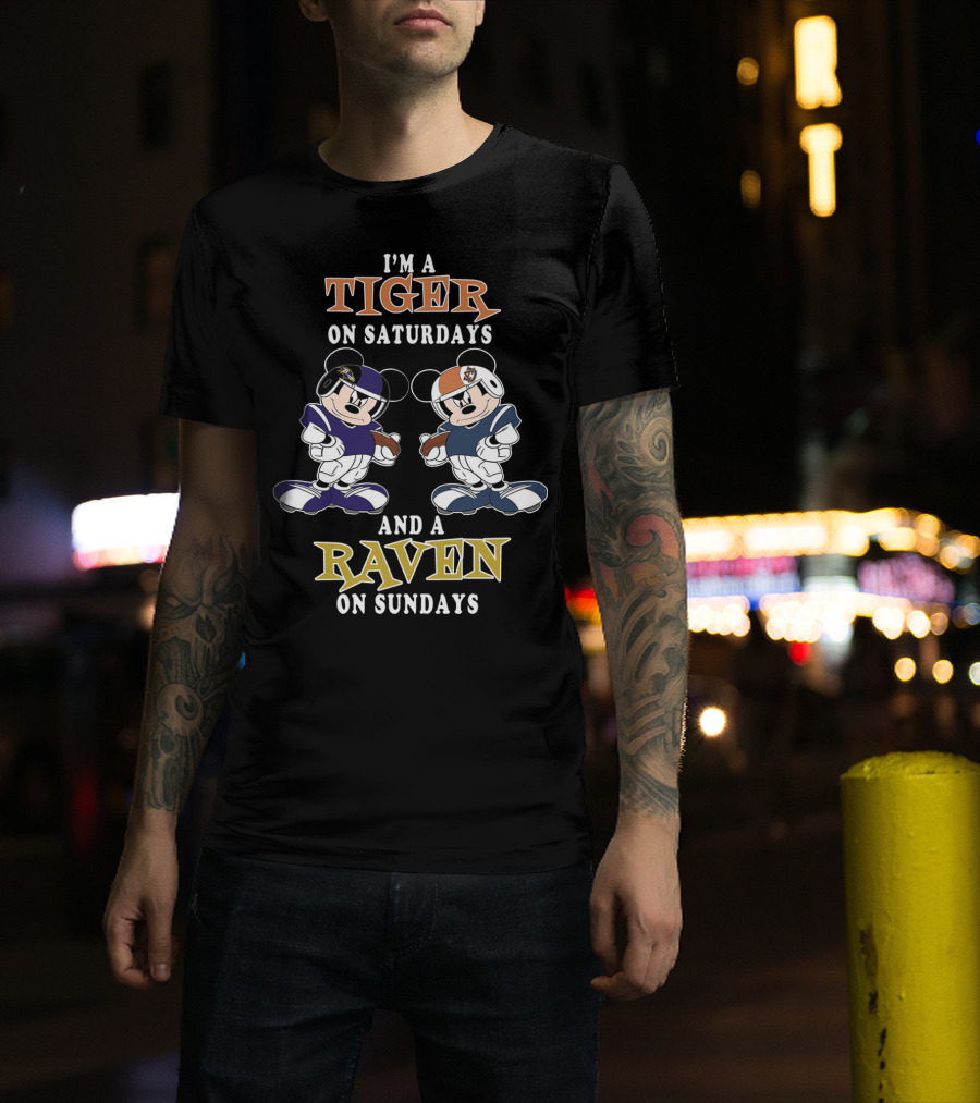I'm A Tiger On Saturdays And A Raven On Sundays T-Shirt
