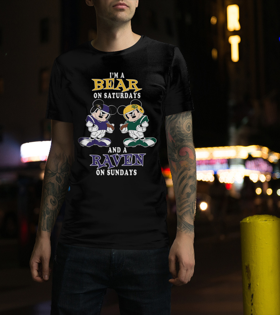 I'm A Bear On Saturdays And A Raven On Sundays T-Shirt