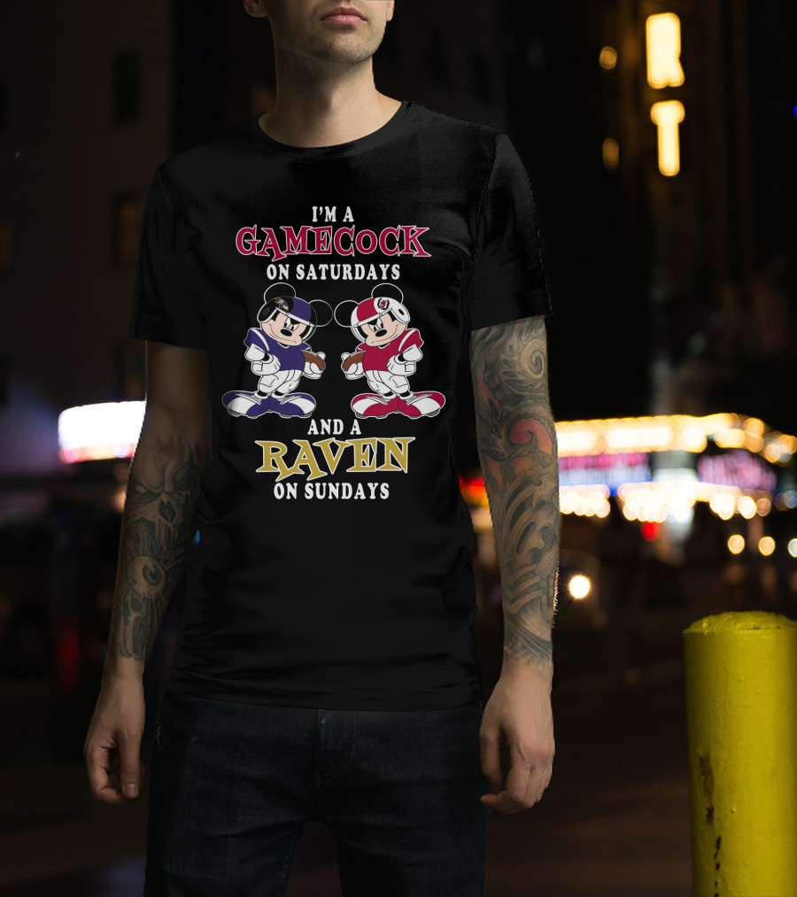 I'm A Gamecock On Saturdays And A Raven On Sundays T-Shirt