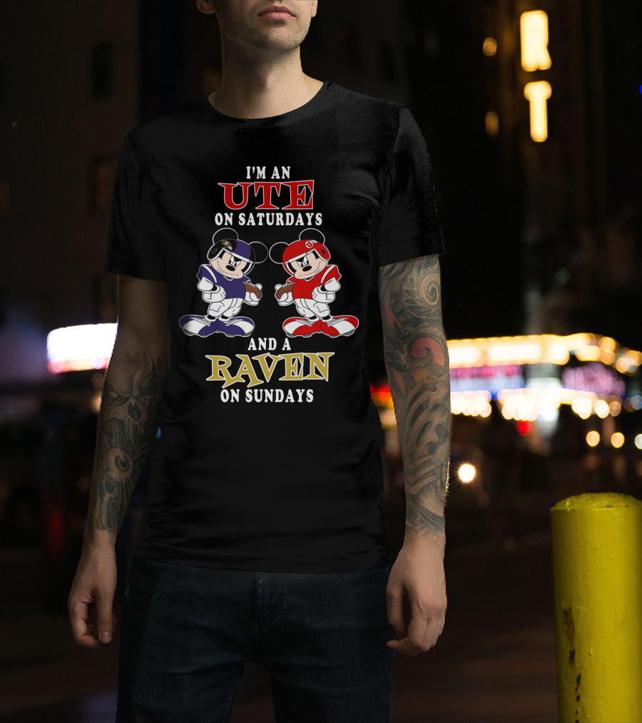 I'm An Ute On Saturdays And A Raven On Sundays T-Shirt