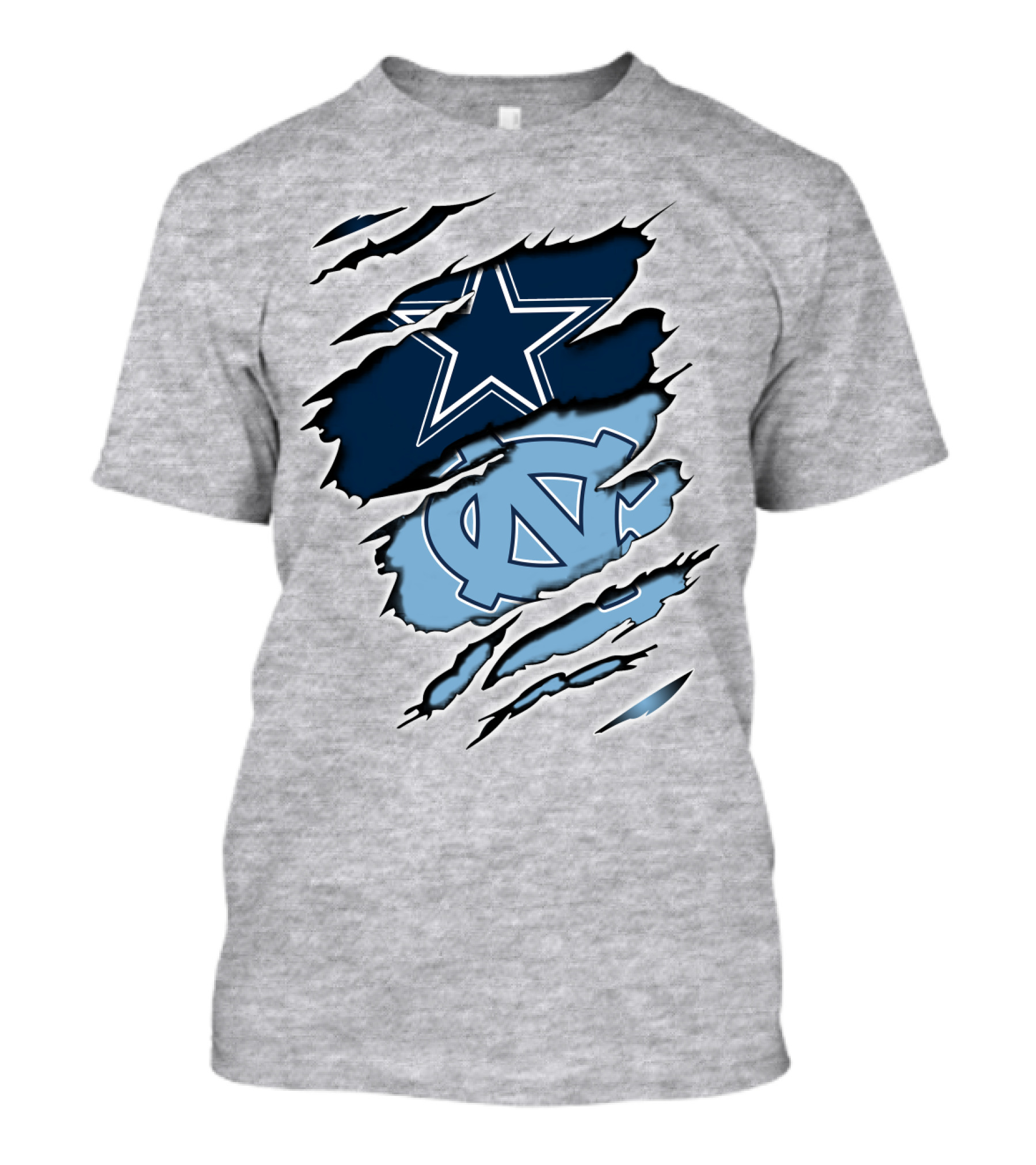 Cowboys Star Tarheels Claw Rip Fusion T-Shirt