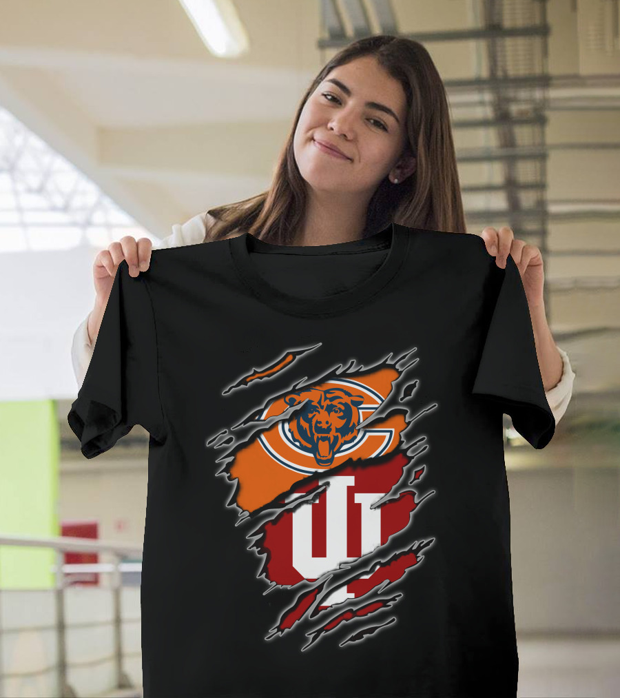 Chicago Bears Indiana Hoosiers Crossover T-Shirt