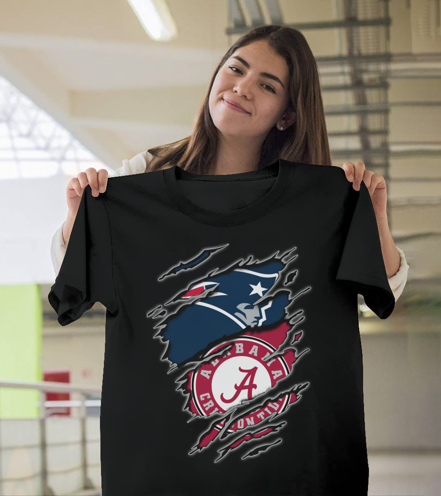 New England Patriots Alabama Crimson Tide Combo T-Shirt