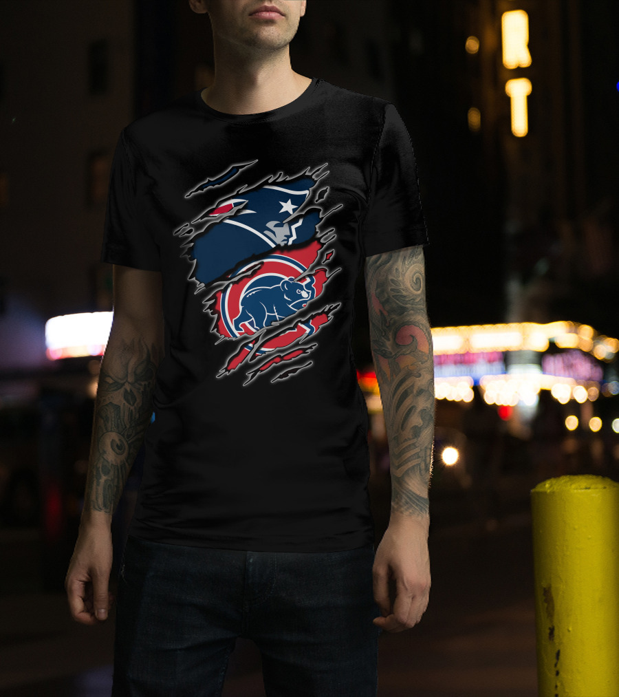 Patriots Cubs Dual Team Spirit Combination T-Shirt