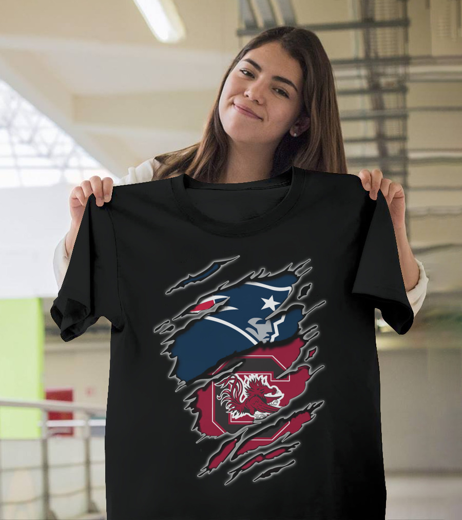New England Patriots South Carolina Gamecocks Fusion T-Shirt