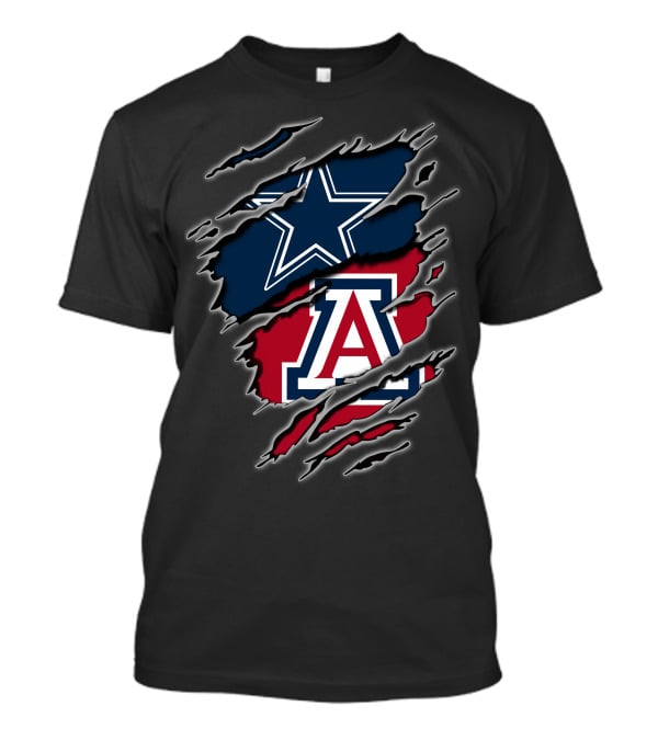 Dallas Cowboys Arizona Wildcats Logo Mashup T-Shirt