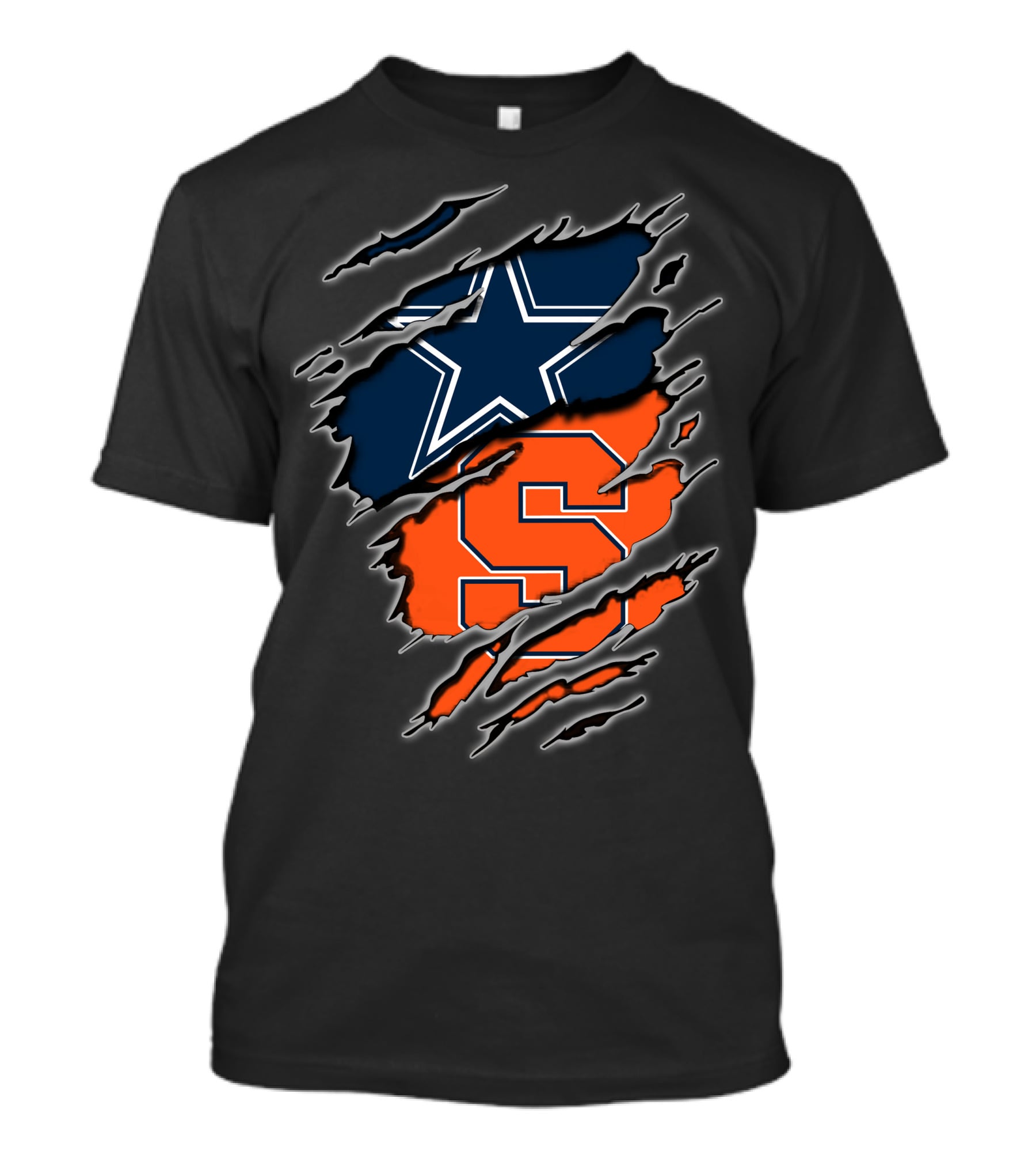 Cowboys Star And Syracuse Orange S Fusion T-Shirt