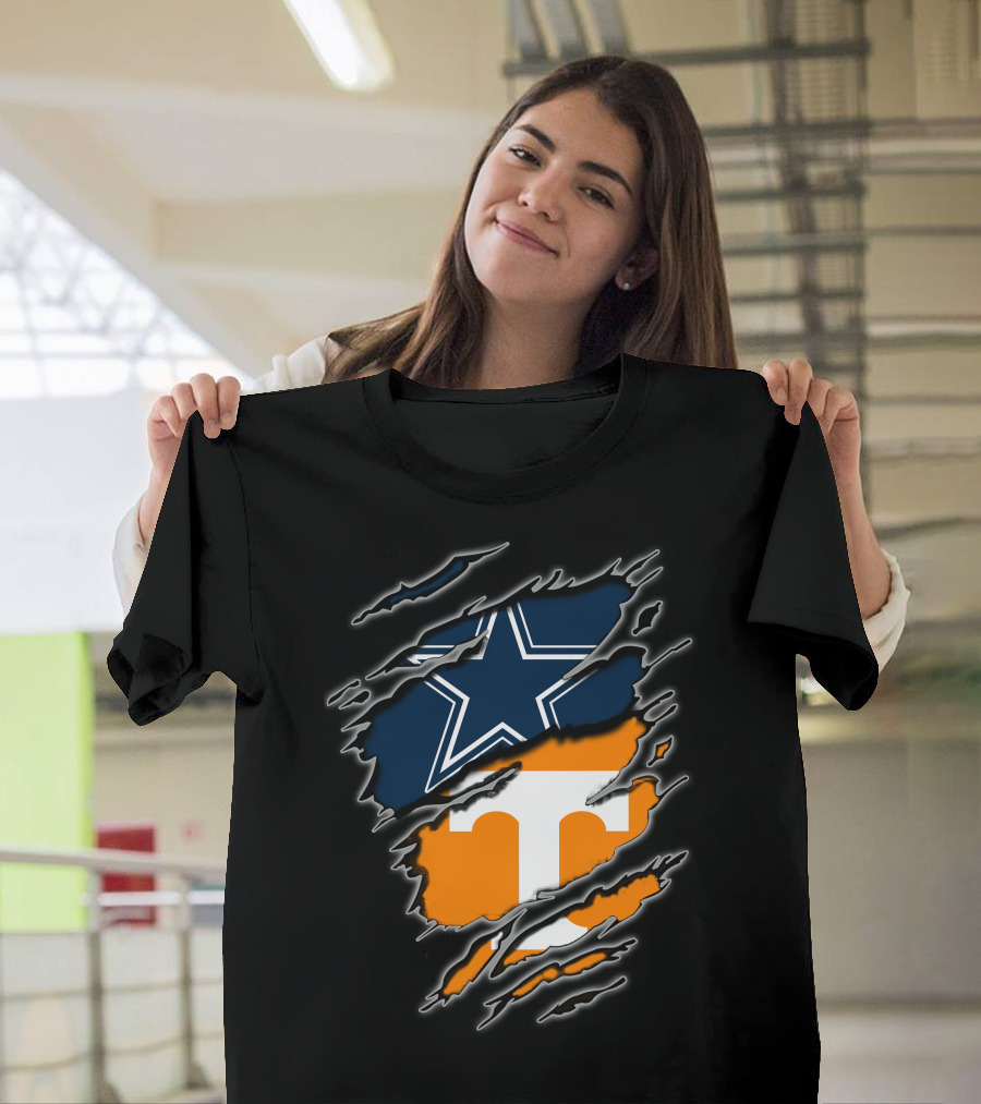 Cowboys Star And Tennessee T Logo Fusion T-Shirt