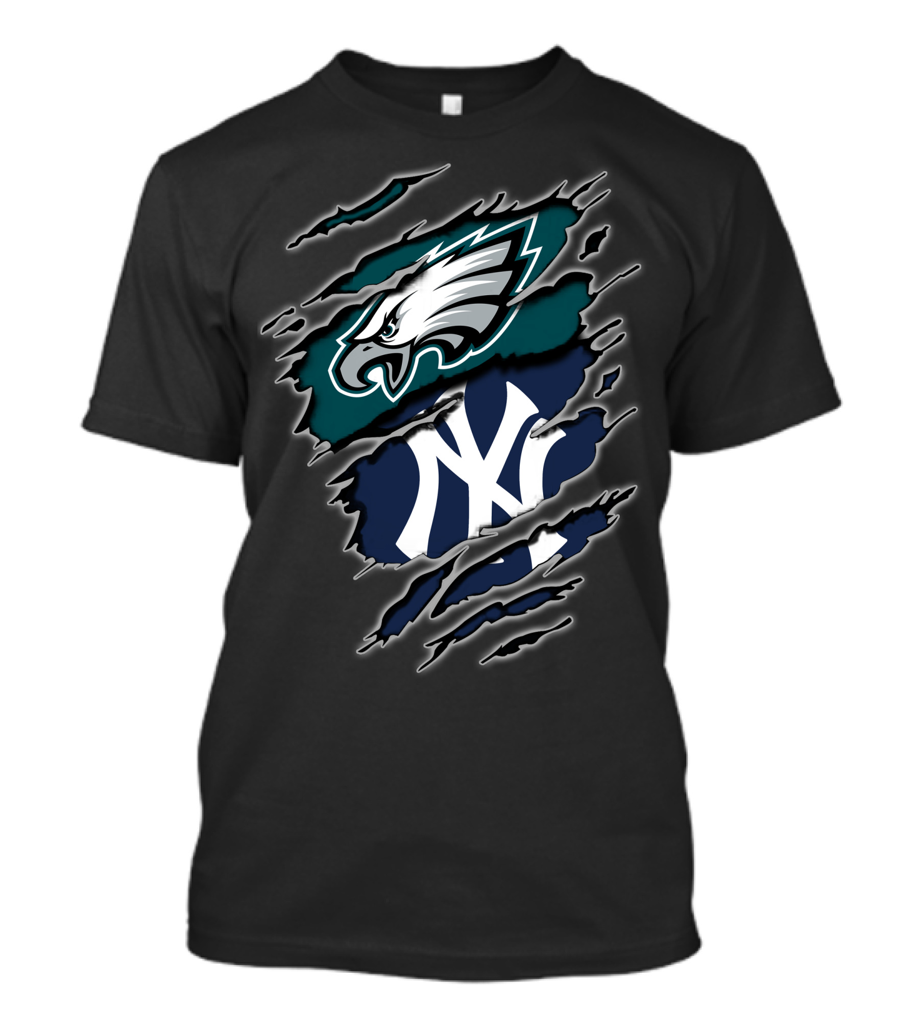 Philadelphia Eagles New York Yankees Logos Combination T-Shirt