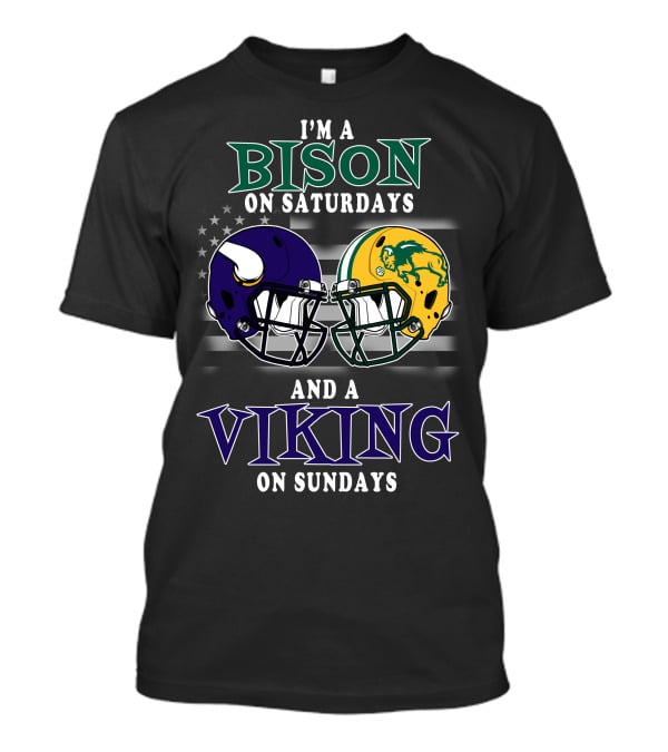I'm A Bison On Saturdays And A Viking On Sundays T-Shirt