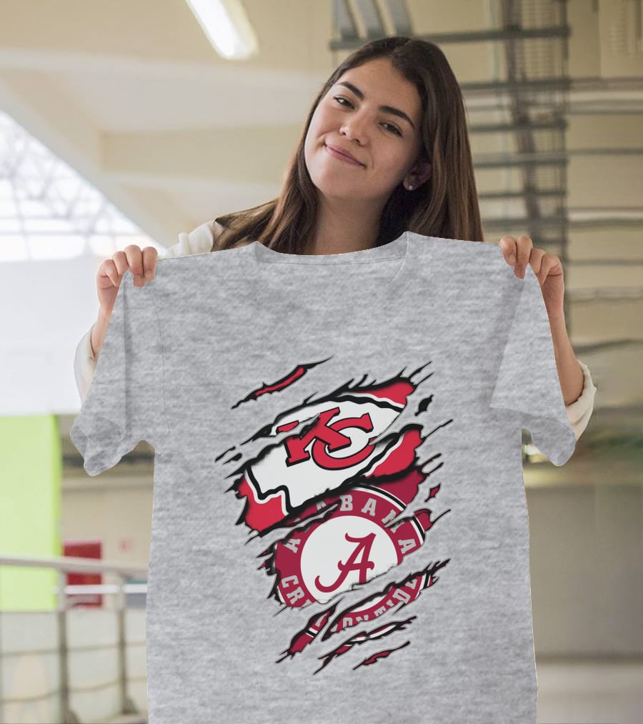 Kansas City Chiefs Alabama Crimson Tide Fan Gear T-Shirt