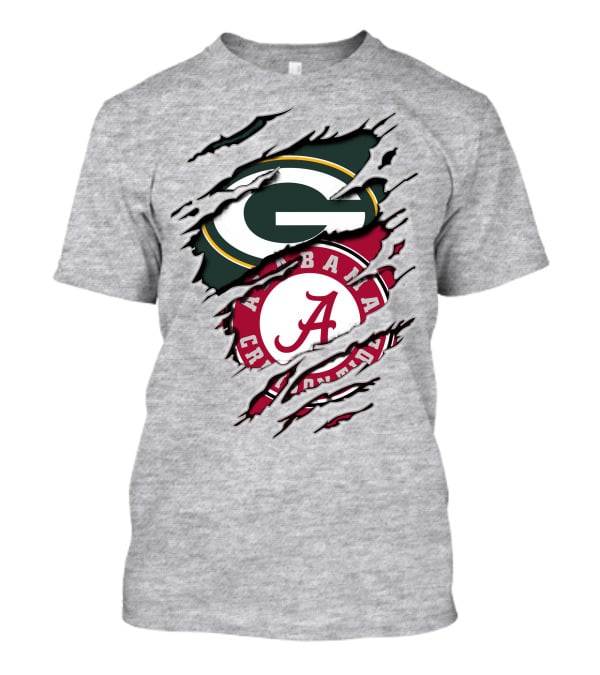 Green Bay Packers Alabama Crimson Tide Football Fan T-Shirt
