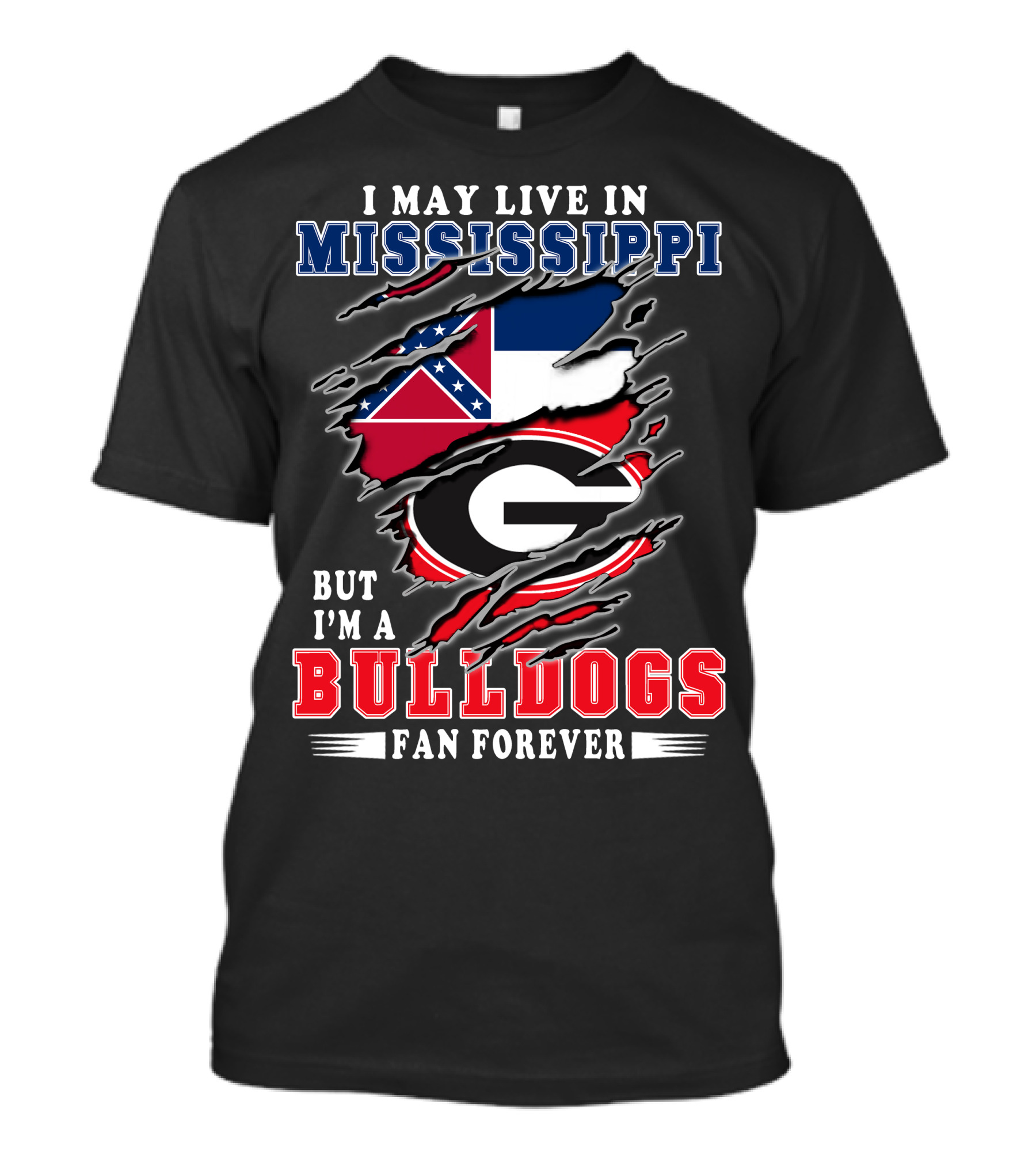 Mississippi Resident Georgia Bulldogs Fan Forever T-Shirt