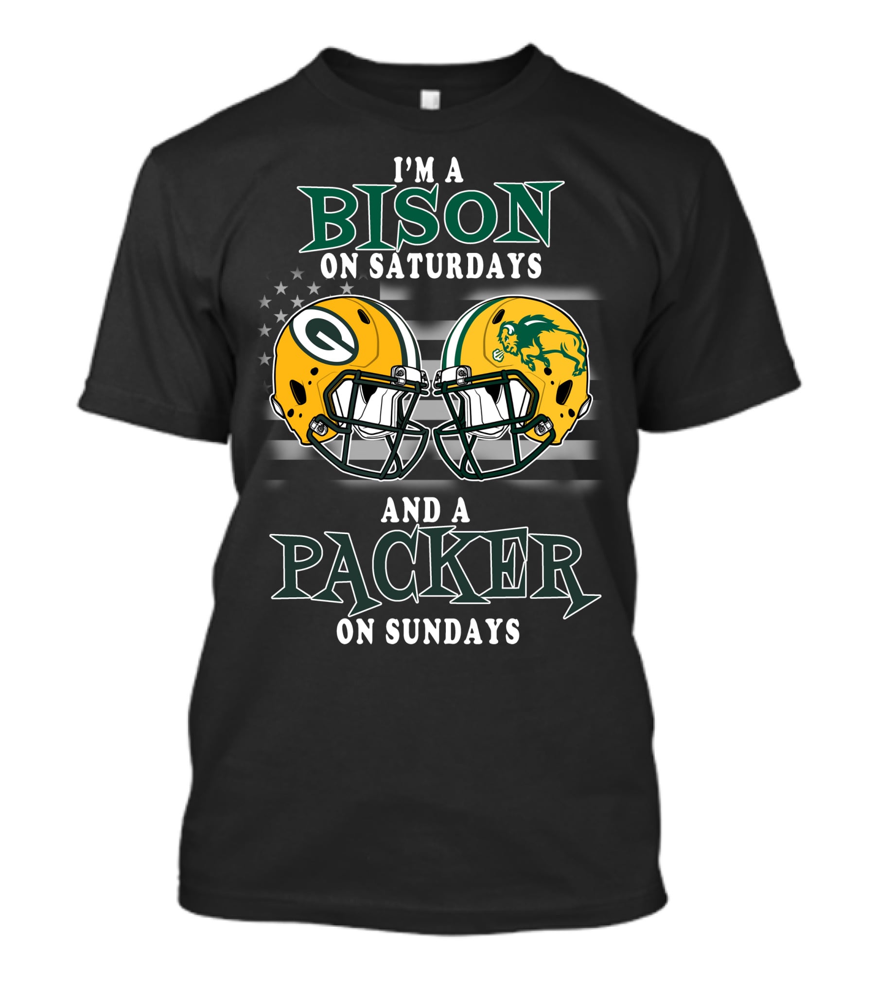 I'm A Bison On Saturdays And A Packer On Sundays T-Shirt