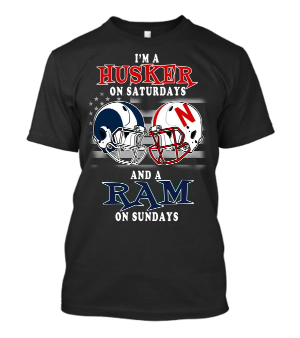 I'm A Husker On Saturdays And A Ram On Sundays T-Shirt