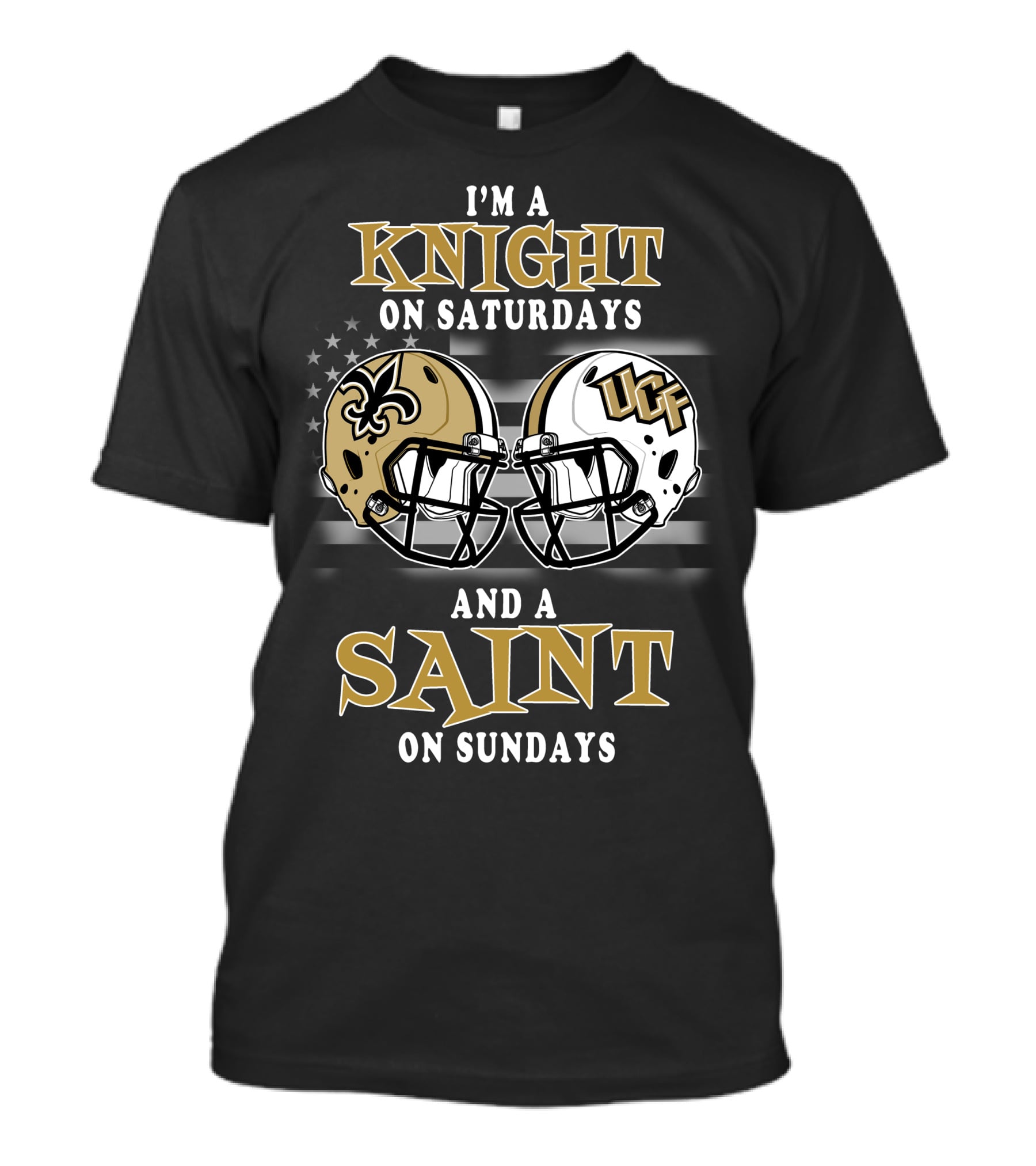 I'm A Knight On Saturdays And A Saint On Sundays UCF Football Helmets T-Shirt