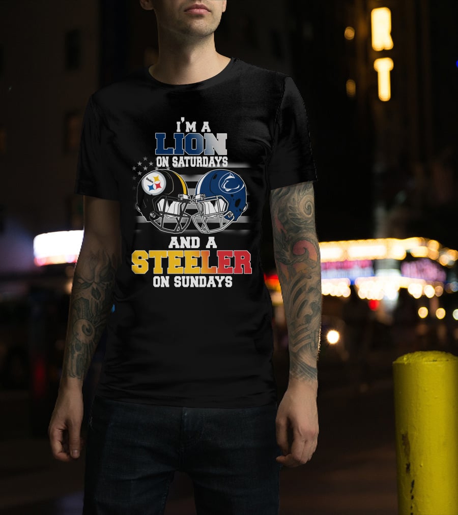 I'm A Lion On Saturdays And A Steeler On Sundays T-Shirt
