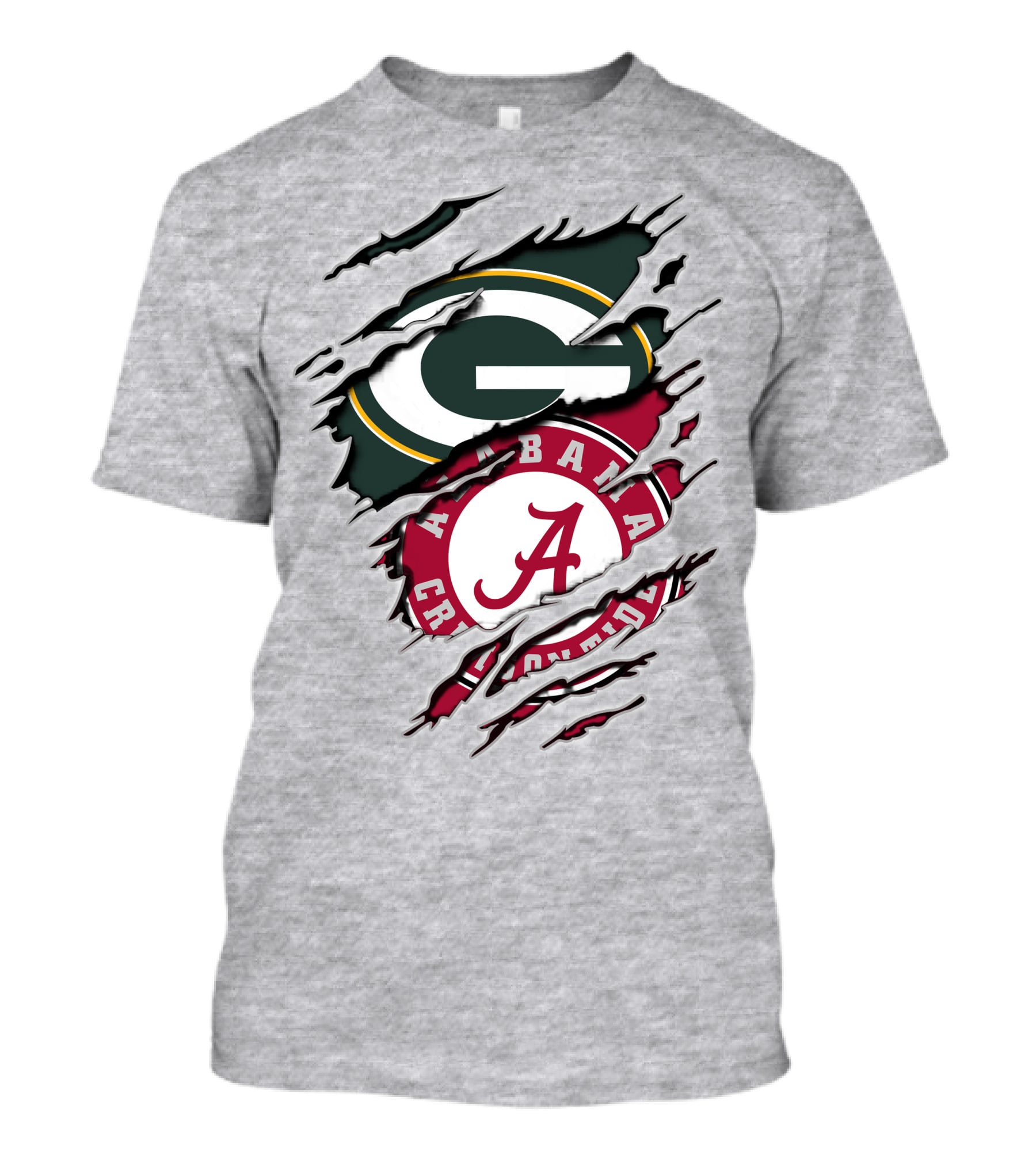 Green Bay Packers Alabama Crimson Tide Fan Combo T-Shirt