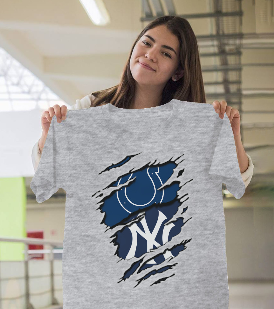 Colts Yankees Dual Logo Blend T-Shirt