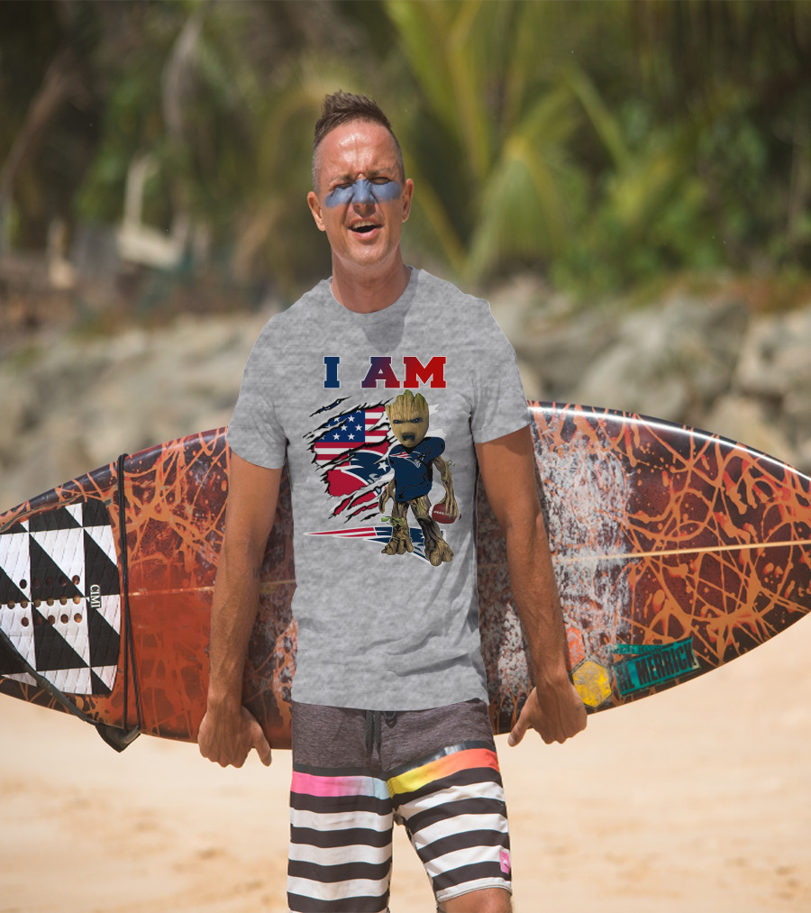 I Am Groot Patriots Football T-Shirt