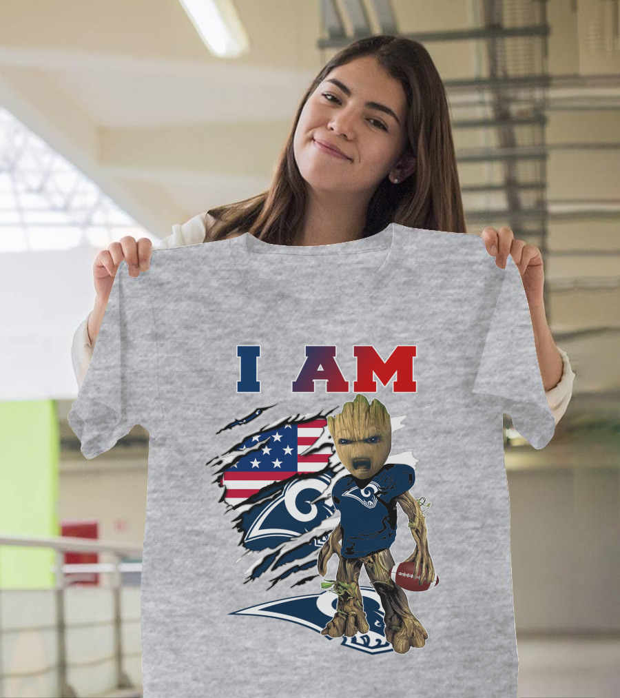 I Am Rams American Football Character Blend T-Shirt