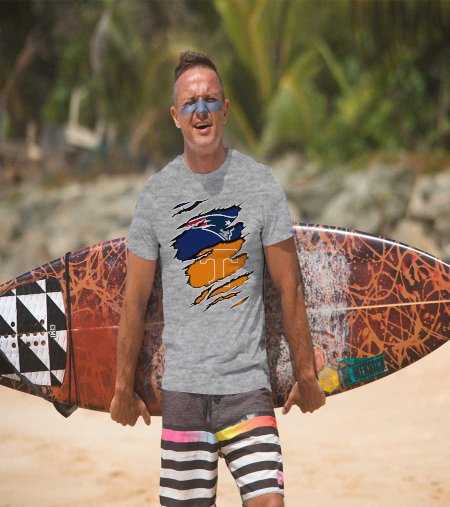 Patriots Tennessee Volunteers Dual Team Logo Combo T-Shirt