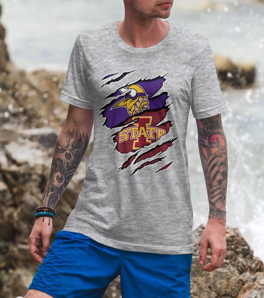 Minnesota Vikings And Iowa State Cyclones Fusion T-Shirt