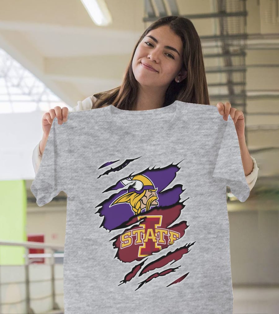 Minnesota Vikings And Iowa State Cyclones Fusion T-Shirt